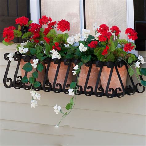 small metal window box|36 inch window flower boxes.